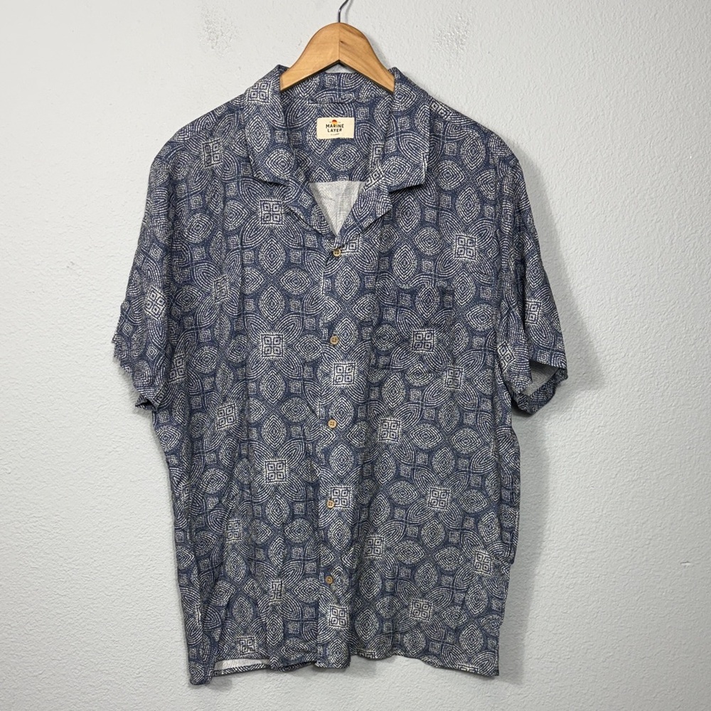 Marine Layer Men's Tencel Linen Resort Shirt